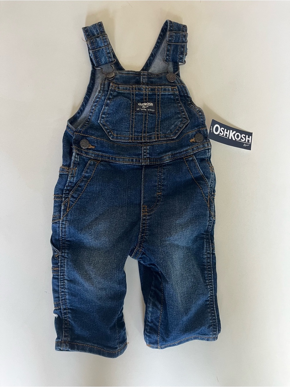 OshKosh B'gosh Kids NWT Denim Overalls, 6 Months